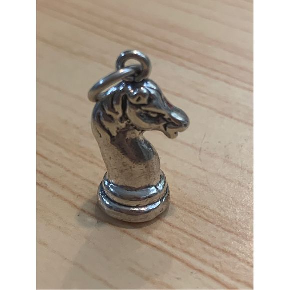 .925 Chess Knight #Game Sterling Silver Jewelry Charm - Picture 3 of 5